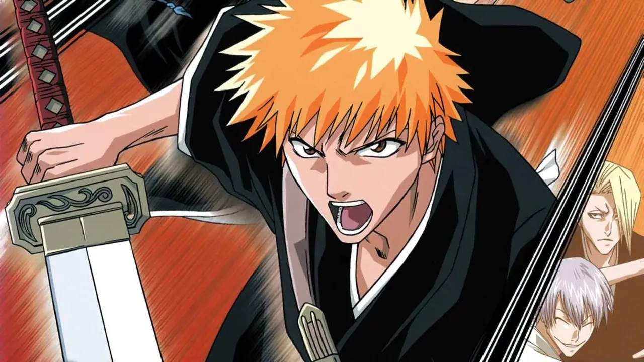Bleach key artwork with Soul Reaper characters
