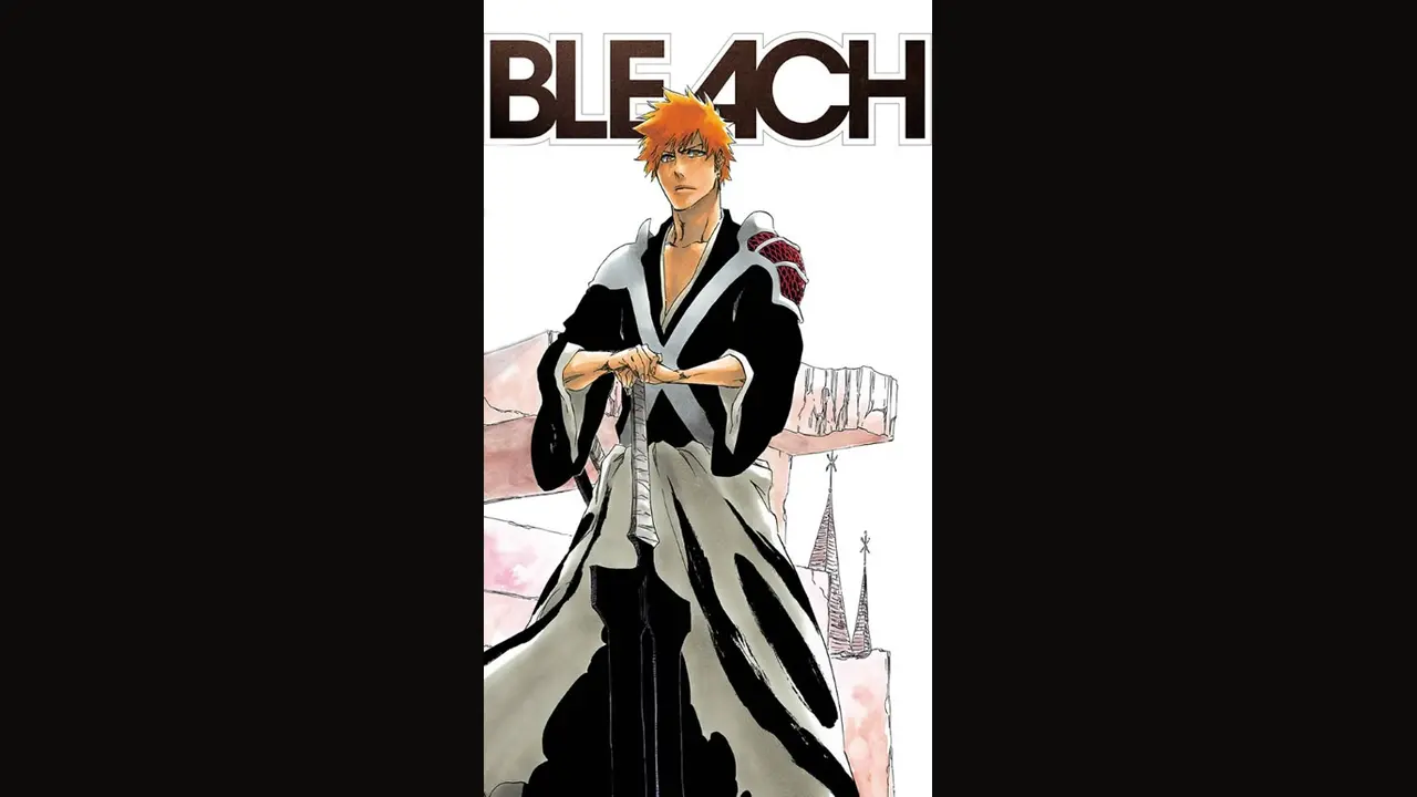 Ichigo Kurosaki in manga art under the BLEACH title